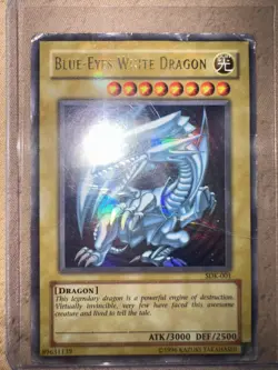 BLUE-EYES WHITE DRAGON ORIGINAL ULTRA SDK-001 (HEAVILY WORN) YUGIOH Lot of 3 - Image 4