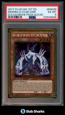 2017 YU-GI-OH! MOVIE PACK GOLD 1ST EDITION INDIORA DOOM VOLT CUBIC EMPEROR PSA 6 - Image 1
