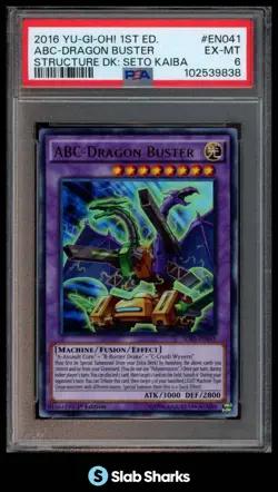 2016 YU-GI-OH! SETO KAIBA ENGLISH 1ST EDITION ABC-DRAGON BUSTER PSA 6 - Image 1