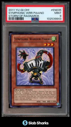 2011 YU-GI-OH! STORM OF RAGNAROK #STOR-EN035 SYMPHONIC WARRIOR PIAANO PSA 9 - Image 1