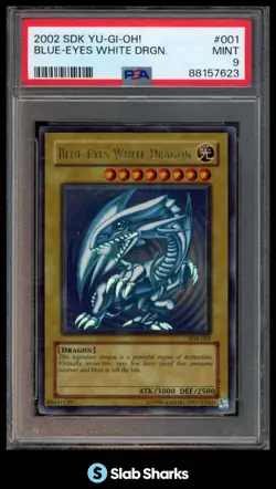 2002 YU-GI-OH! STARTER DECK: KAIBA #SDK-001 BLUE-EYES WHITE DRAGON PSA 9 - Image 1