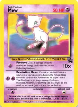 Pokemon Card - Mew #8 WoTC Black Star Promo - Image 1