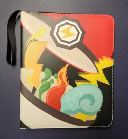 Pokemon Binder + 1 Ultra Rare Card-Holds 450 Cards-Zip Up 3 Ring. - Image 1