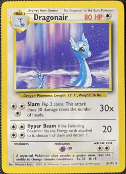 Dragonair 018/102 Base Set Regular (See Photos) - Pokemon Card - Image 1