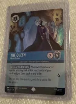 Disney Lorcana TCG the Queen Mirror Seeker Uncommon Card 156/204 - Image 1