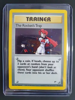 The Rocket's Trap 019/132 Holo Trainer - Gym Heroes Set - Pokemon Card - Image 1