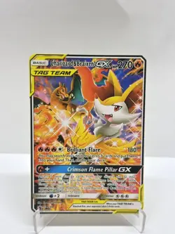 Charizard &Braixen GX HP270 Pokemon Metal Card-Collectible Gift Display. - Image 1