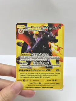 Brillante Charizard GX SP250 Pokemon Metal Card-Collectible Gift Display. - Image 1