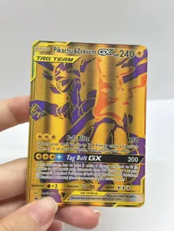 Pikachu&Zekrom GX HP240 Pokemon Metal Card-Collectible Gift Display. - Image 1