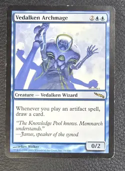 Vedalken Archmage - Mirrodin Rare - LP - MTG Magic the Gathering Card - Image 1