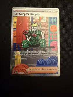 Lt. Surge’s Bargain Mega Evolution Special Illustration Rare Pokemon Card NM - Image 1