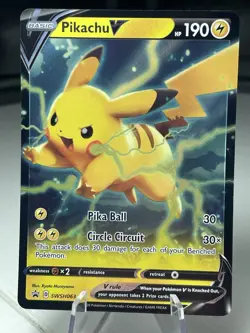 Pikachu V Promo #SWSH063 - NM - CLEAN - Pokemon Card TCG - Image 1