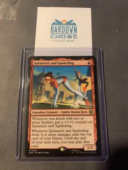 1x Spinneret and Spiderling NM Eng MTG - Marvel's Spider-Man - Image 1