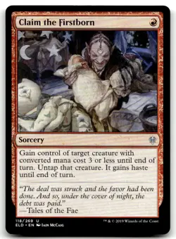 MTG Claim the Firstborn U Throne of Eldraine 118 LP - Image 1
