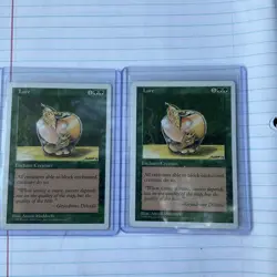 Lot of (2) 1997 Magic The Gathering MTG Lure Authentic Enchant Creature - Image 1