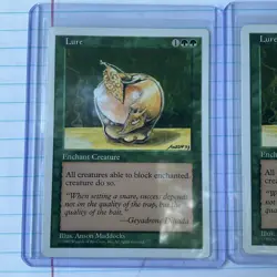 Lot of (2) 1997 Magic The Gathering MTG Lure Authentic Enchant Creature - Image 3