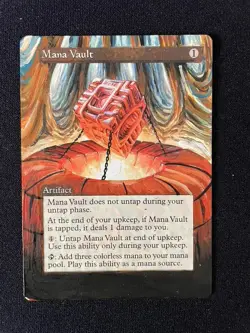 MTG Mana Vault Altered Art Full Art - Heavily Played Rear - Image 1