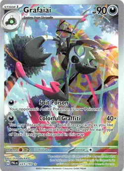 Grafaiai 223/193 Sv02: Paldea Evolved Holo Pokemon Tcg Rare Illustration ⭐ - Image 1