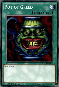 Pot of Greed YGLD-ENB26 Common 1st Edition LP YuGiOh TCG Card - Image 1