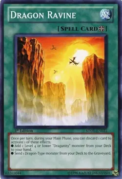 Dragon Ravine SDDL-EN021 Common 1st Edition Yugioh TCG Card - Image 1