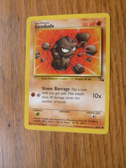Pokemon Geodude Fossil Set 47/62 NM Non-Holo Common Card - Image 1