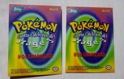 Pokemon Card CHARIZARD #E6 TOPPS 1ST ED SERIES 99 MOVIE CHROME FOIL RARE + REG - Image 3