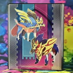 Pokemon Sword And Shield Oversized Jumbo Card Binder GameStop Promo with 3 Cards - Image 2