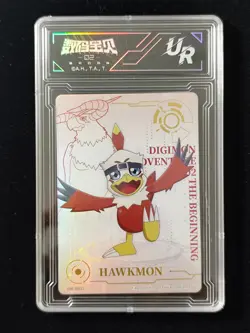 Digimon Adventure 02 The Beginning Hawkmon DM-UR17 Encapsulated Holo Card -J12 - Image 1