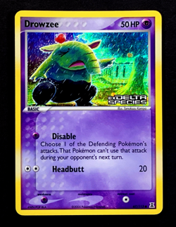 2005 Pokemon DROWZEE Ex Delta Species REVERSE HOLO Foil STAMPED Set Card 67/113 - Image 2