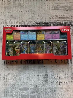 Pokemon TCG Prismatic Evolutions Costco 8 Mini-Tin Bundle w/ Promo Cards SEALED - Image 1