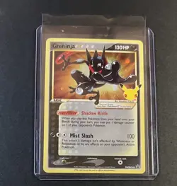 Greninja Gold Star Holo Promo SWSH144 Celebrations Black Star Pokemon Card SWIRL - Image 1
