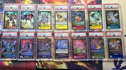 Digimon 2022 2nd Anniversary Gold Card Set PSA Graded WarGreymon Omnimon - Image 1