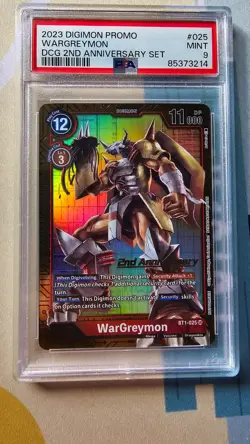 Digimon 2022 2nd Anniversary Gold Card Set PSA Graded WarGreymon Omnimon - Image 2