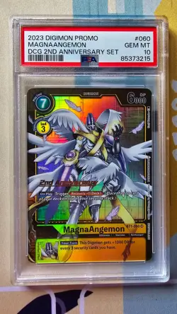 Digimon 2022 2nd Anniversary Gold Card Set PSA Graded WarGreymon Omnimon - Image 5