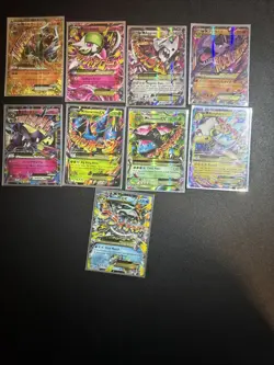 Mega EX pokemon Card lot of 9 Light-Moderately played full art Ultra Rare - Image 1
