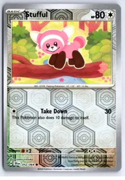Pokemon TCG Shrouded Fable Stufful 052/064 Reverse Holo Common - Image 1