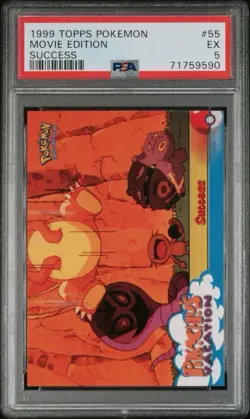 PSA 5 1999 Topps Pokemon The First Movie #55 Success Pikachu's Vacation - Image 1