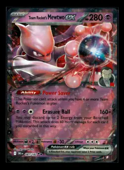 Team Rocket's Mewtwo ex 081/182 Sv10: Destined Rivals Holo Pokemon Card NM - Image 1