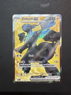 Pokemon TCG Zekrom ex Full Art 158/086 Black Bolt NM English - Image 1