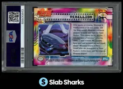 1999 TOPPS POKEMON THE FIRST MOVIE #8 REBELLION FOIL PSA 8 - Image 2