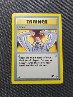 Pokemon TCG Fervor Gym Challenge 124/132 Regular Unlimited Common - Blaine - Image 1