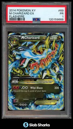 2014 POKEMON XY FLASHFIRE #69/106 CHARIZARD EX HOLO PROMO PSA 1 - Image 1