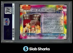 1999 TOPPS POKEMON THE FIRST MOVIE #40 LIKE IT NEVER HAPPENED RAINBOW FOIL PSA 7 - Image 2