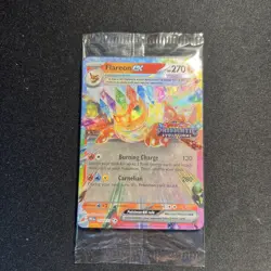 Pokemon Flareon ex 014/131 Stamped Prismatic Evolutions Surprise Box Sealed (NM) - Image 1