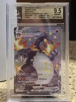 Pokemon Shining Fates Charizard Vmax SV107/SV102 BGS 9.5 Gem Mint - Image 1