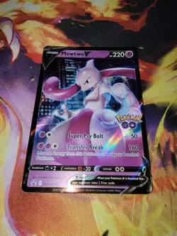 Holo Mewtwo V SWSH223 Sword & Shield Promo Pokemon TCG - Image 2