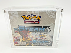 Pokemon TCG: XY Steam Siege Booster Box Sealed w/ Acrylic Case - Image 1