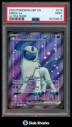 2023 POKEMON SCARLET & VIOLET OBSIDIAN FLAMES #214/197 ABSOL EX ULTRA RARE PSA 9 - Image 1