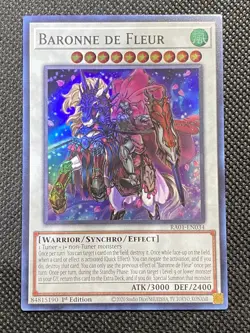YuGiOh! - Baronne de Fleur RA01-EN034 Super Rare 1st Edition Near Mint - Image 1