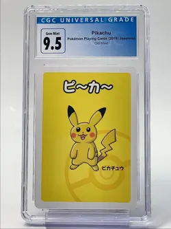 PIKACHU 2019 POKEMON JPN PLAYING CARDS OLD MAID CGC 9.5 Q3622 - Image 1